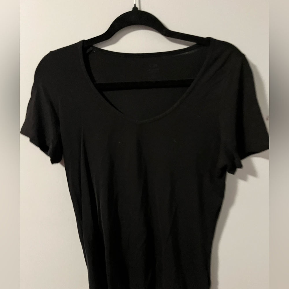 Icebreaker Black Short Sleeve Vneck Tee